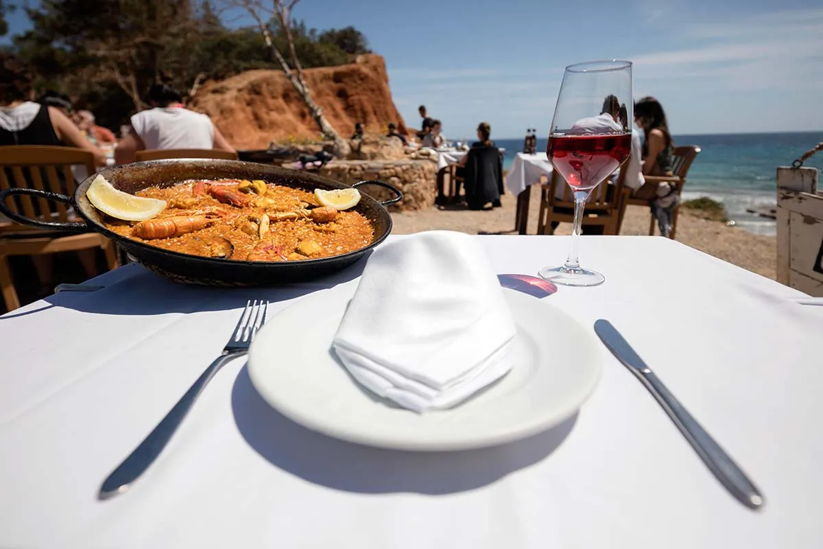 A seafood dish at Sa Caleta