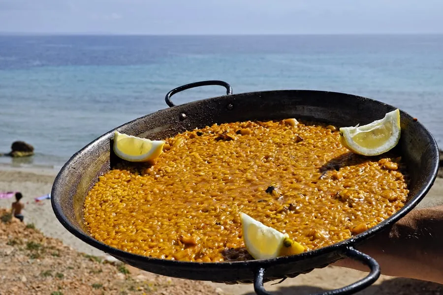 A seafood dish at Sa Caleta